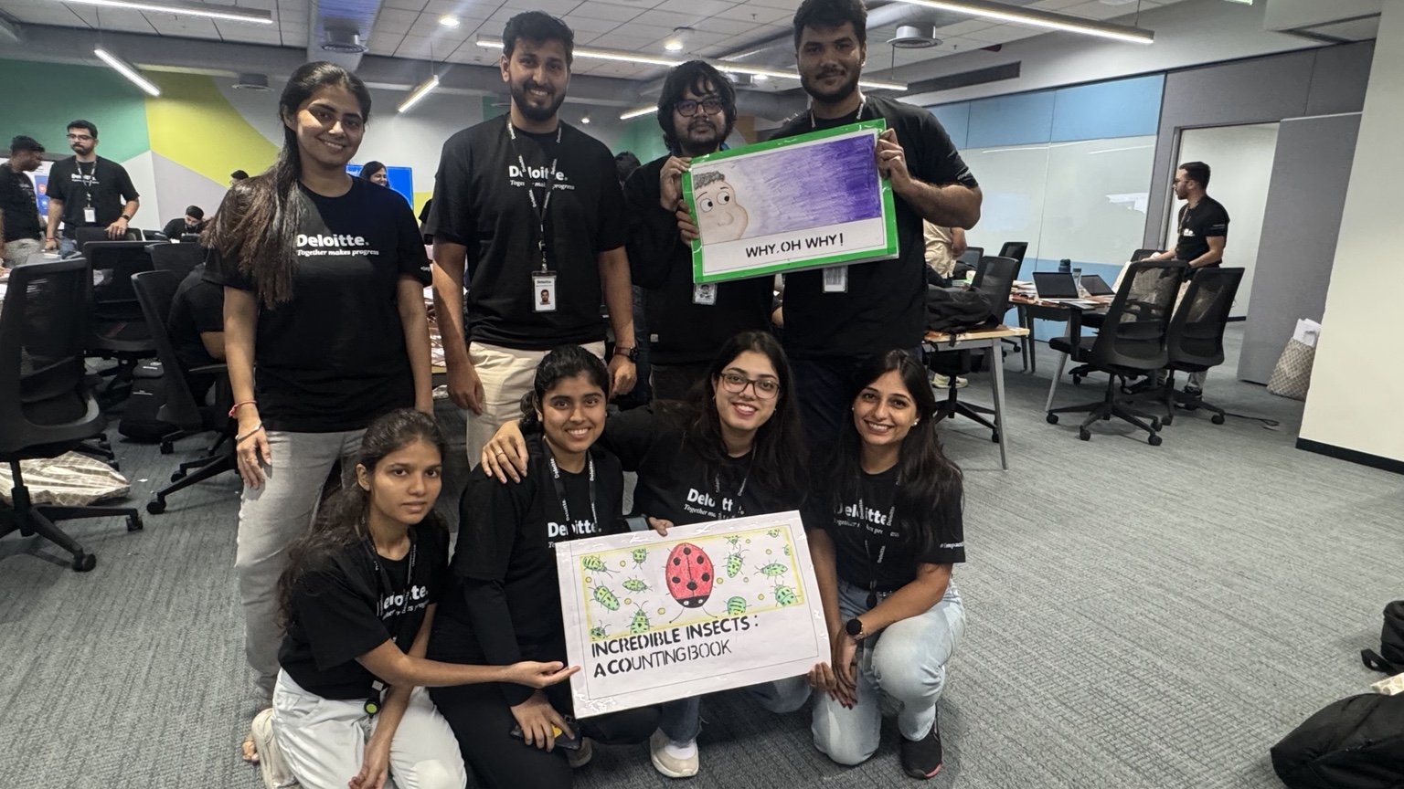Team moment during Deloitte Impact Day